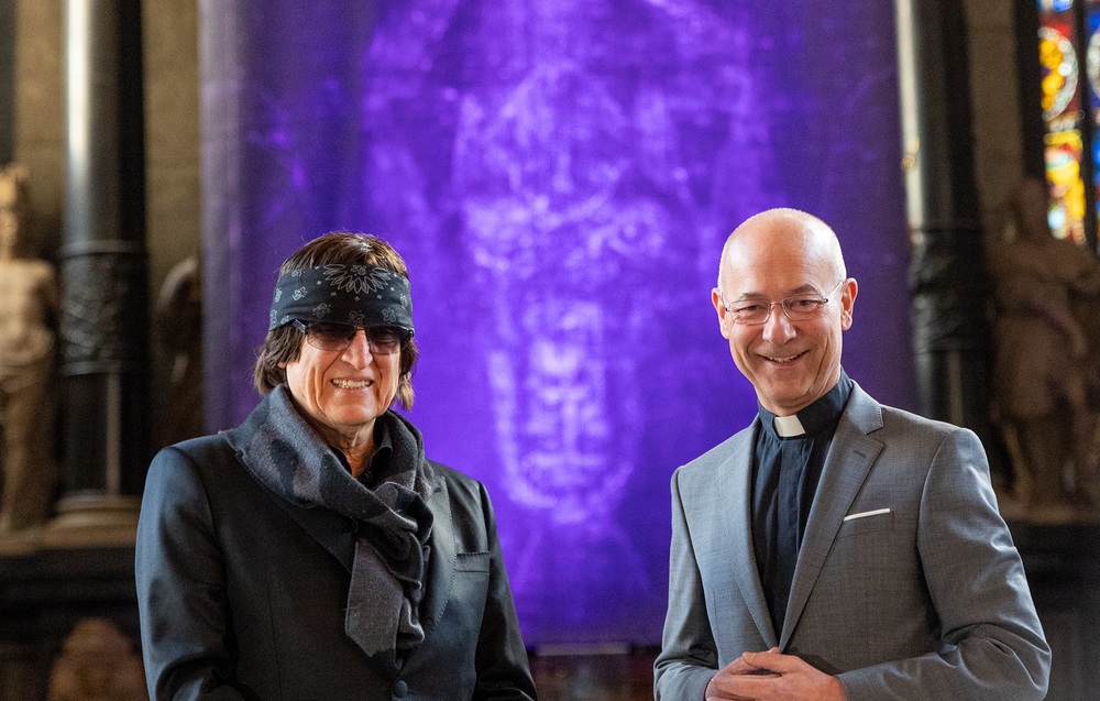 Gottfried Helnwein und Toni Faber im Stephansdom / Erzdiözese Wien/Schönlaub, Stephan Schönlaub