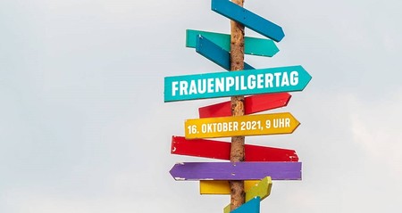 Werbesujet der kfb-Aktion 'Frauenpilgertag' 2021
