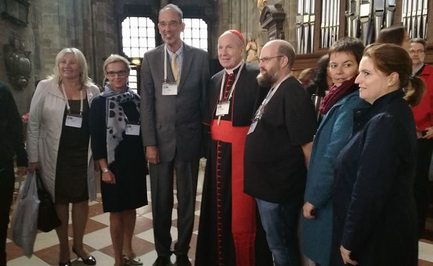 Pinz, Faßmann und Schönborn (Mitte) im Wiener Stephansdom / kathpress / Mostögl