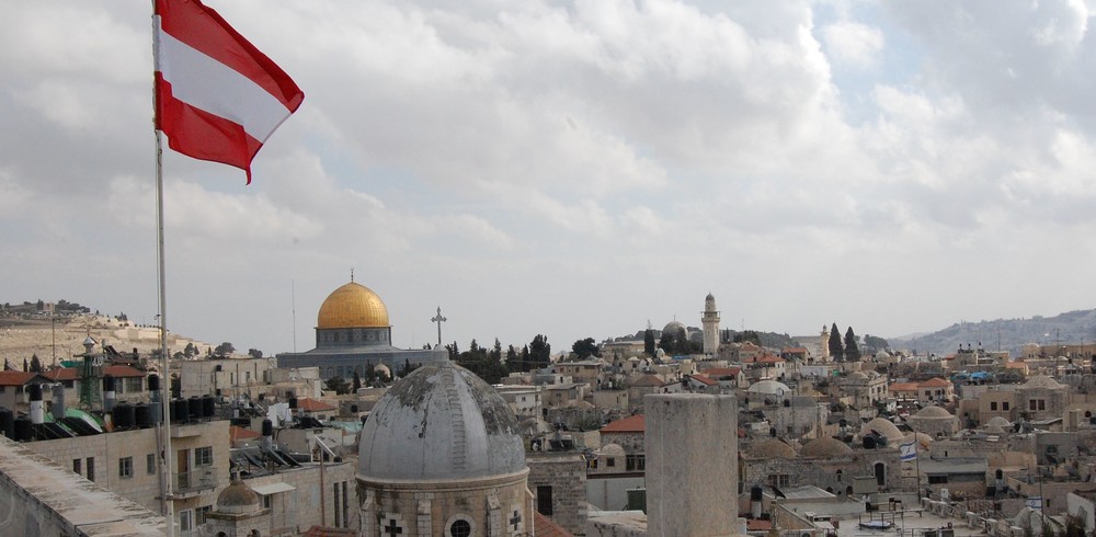Altstadt von Jerusalem vom Dach des Österreichischen Hospizes aus / Kathpress / Andreas Gutenbrunner Altstadt von Jerusalem vom Dach des Österreichischen Hospizes aus