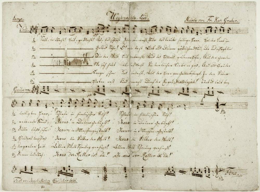 'Stille Nacht'-Originalhandschrift von Joseph Mohr