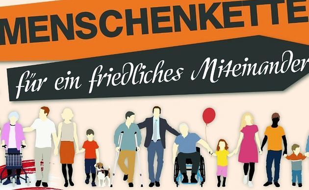 Einladung zur Menschenkette (Ausschnitt) / IGGÖ